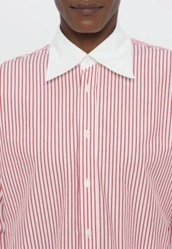 Filippa K STRIPED SHIRT - Button-down Blouse - White/dark Red -Zalando UK-Outlet 4887edf17bad49eaaa97fb0bcdc60ad2