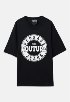 Versace Jeans Couture LOGO ROUND - Print T-shirt - Black -Zalando UK-Outlet 4995035700084868b1aed15ea374b946