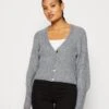 ONLY Onlallie Life Short Cardigan - Cardigan - Medium Grey Melange