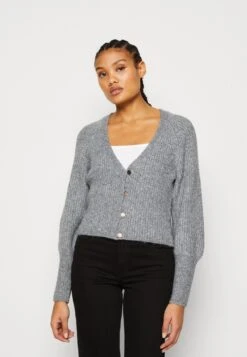 ONLY Onlallie Life Short Cardigan - Cardigan - Medium Grey Melange