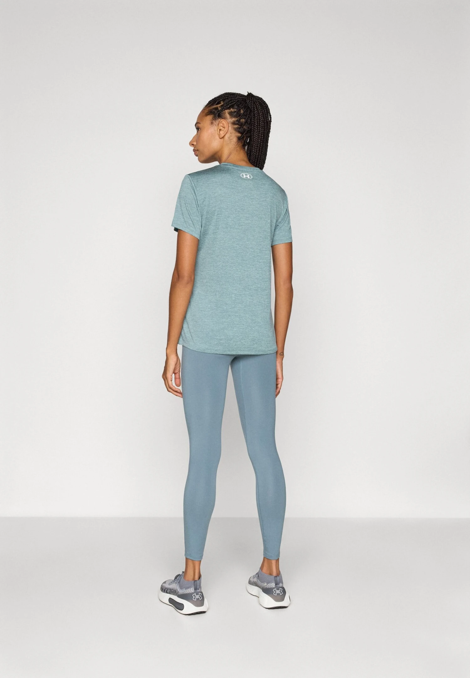 Under Armour MOTION ANKLE LEG - Leggings - Jasper Blue/white 3 Under Armour MOTION ANKLE LEG - Leggings - Jasper Blue/white - Image 3