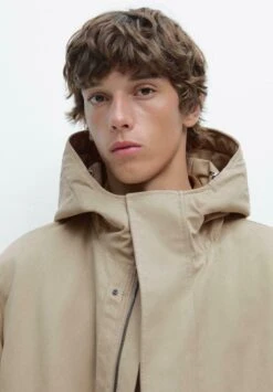 Massimo Dutti WATER-REPELLENT PEACH-EFFECT FABRIC - Parka - Beige -Zalando UK-Outlet 4fc180e3670b402b88b3d4d628e0c23a