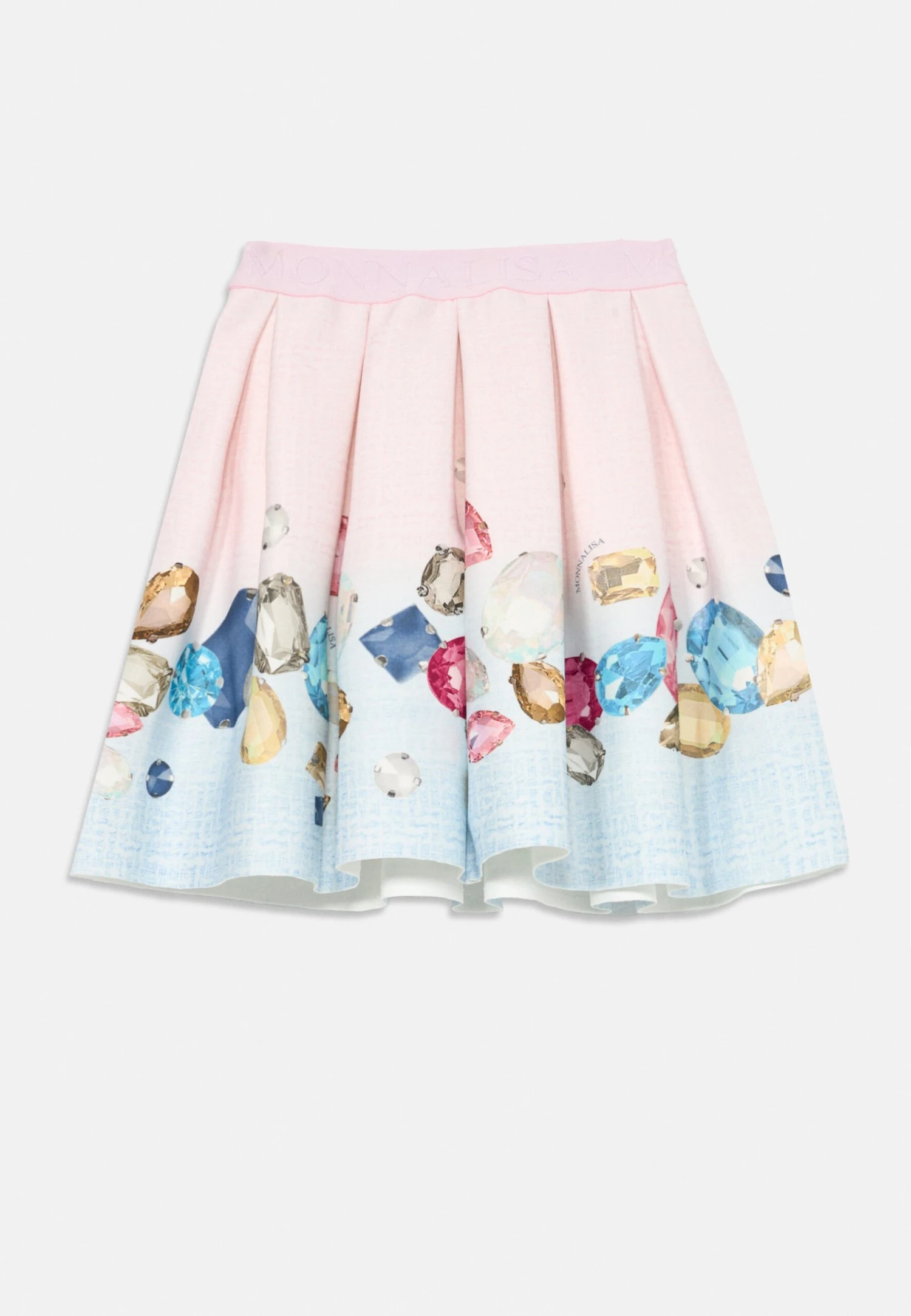 Monnalisa GONNA GEMME - Pleated Skirt - Rosa/celeste 2 Monnalisa GONNA GEMME - Pleated Skirt - Rosa/celeste - Image 2