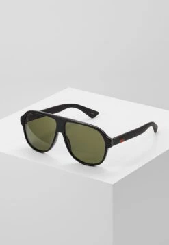 Gucci Sunglasses - Black/Black/Green
