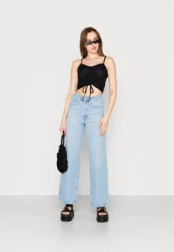 Pieces Pcvito Strap Crop 2 Pack - Top - Holly Green/Black