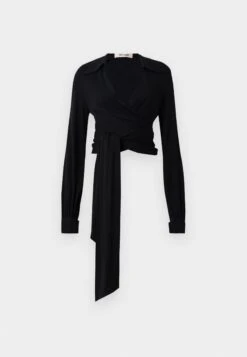 DIANE VON FURSTENBERG PERFECT WRAP - Long Sleeved Top - Black -Zalando UK-Outlet 563bb82208bf4c79a32516118cc37de0