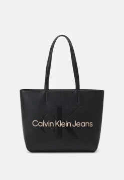 Calvin Klein Jeans Sculpted Shopper Mono - Tote Bag - Black/Rose