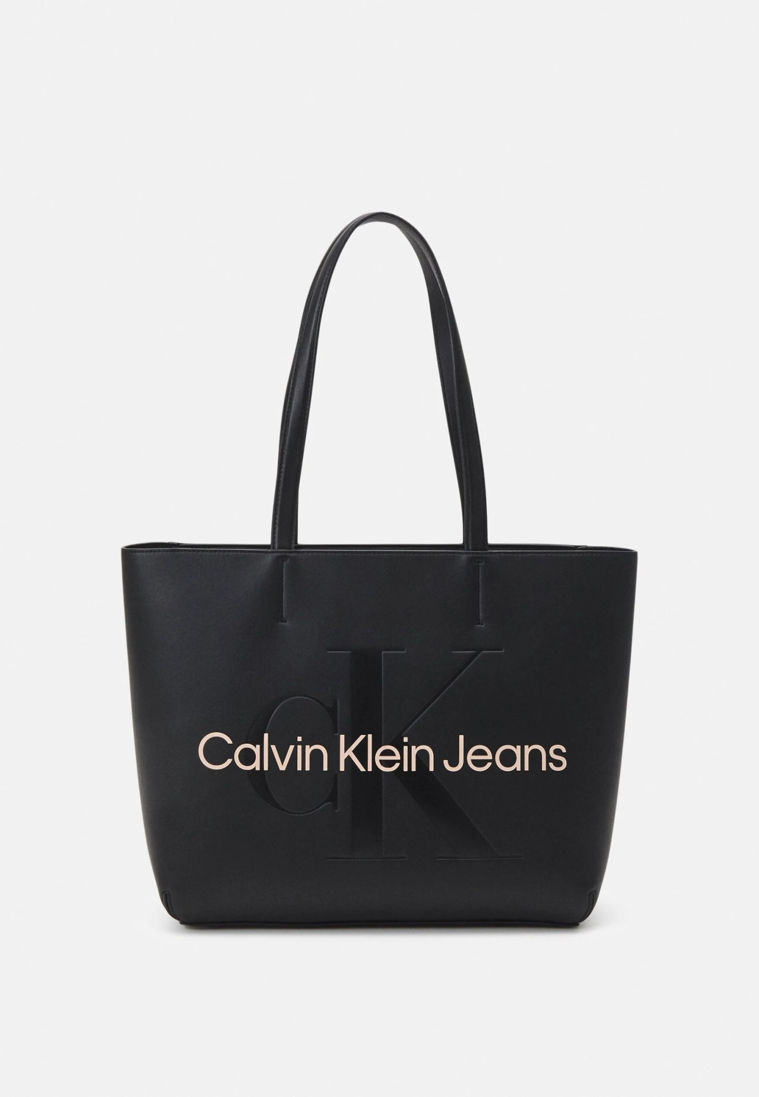 Calvin Klein Jeans Sculpted Shopper Mono - Tote Bag - Black/Rose 1 Calvin Klein Jeans Sculpted Shopper Mono - Tote Bag - Black/Rose