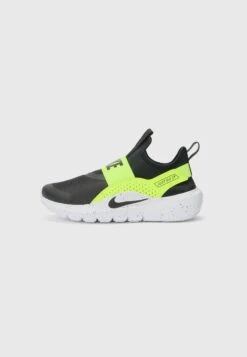 Nike Performance FLEX RUNNER 4 UNISEX - Road Running Shoes - Black/volt/white