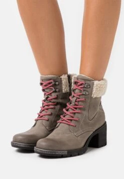 S.Oliver Lace-Up Ankle Boots - Grey