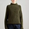 Marc O'Polo LONGSLEEVE STAND UP COLLAR - Jumper - Olive