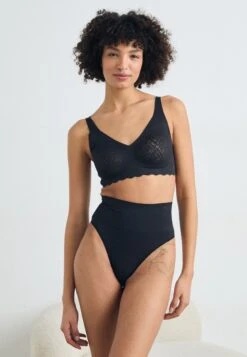 Triumph SOFT SCULPT BANDEAU STRING 2 PACK - Thong - Black