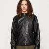 Jack & Jones Jcovern Faux Jacket - Faux Leather Jacket - Black