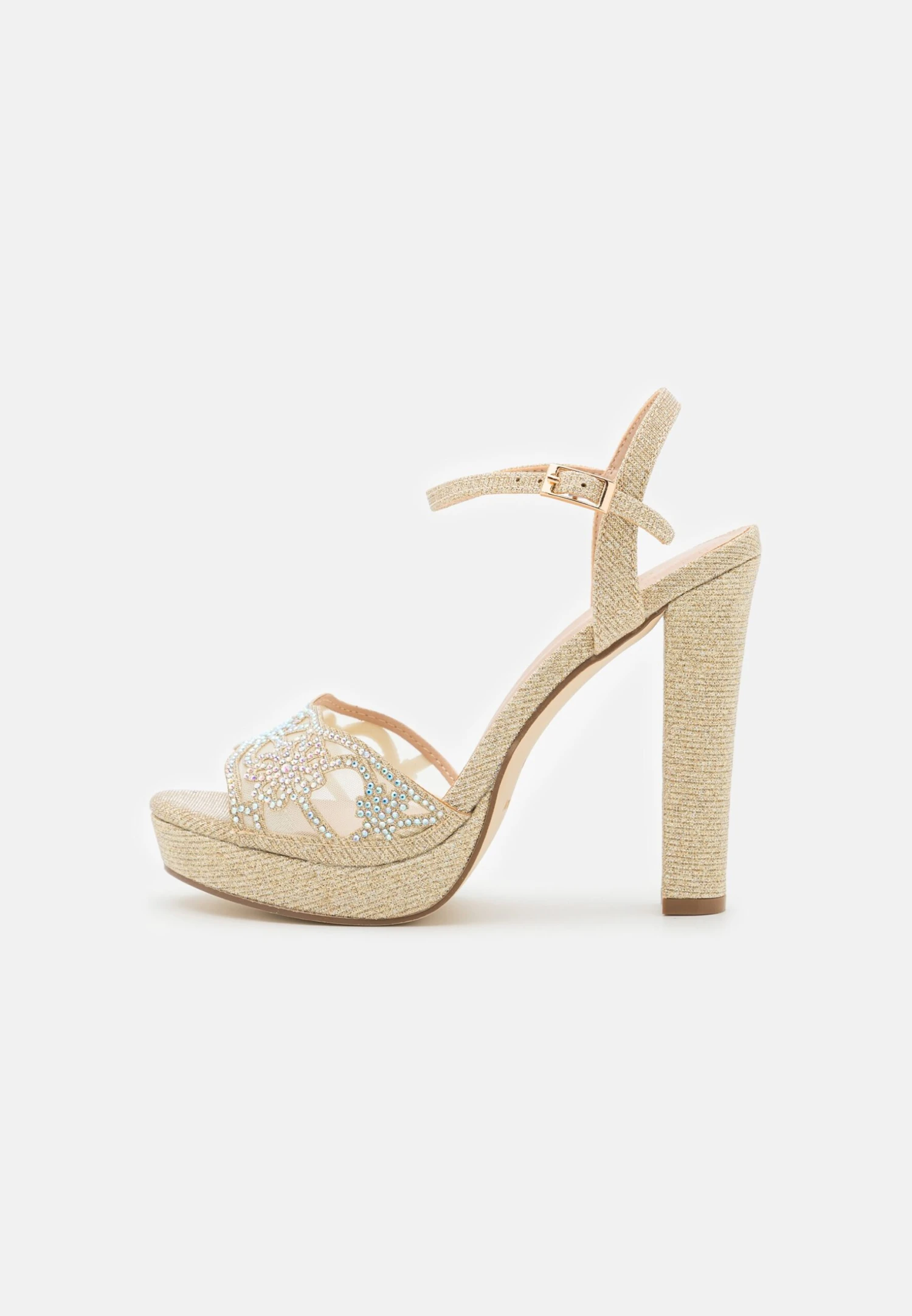 Menbur High Heeled Sandals - Gold 2 Menbur High Heeled Sandals - Gold - Image 2