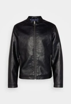 Jack & Jones Jcovern Faux Jacket - Faux Leather Jacket - Black -Zalando UK-Outlet 5dee6be3d78a4d9a907a7caaf6997670