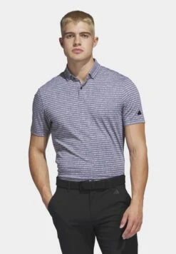 ADIDAS PERFORMANCE Go-To Striped Golf- Polo Shirt - Black