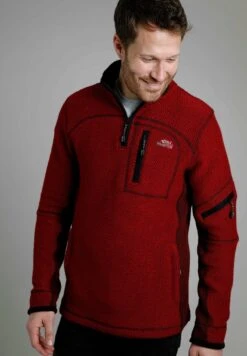 Caddis 1/4 Zip Eco Macaroni Rust - Jumper - Garnet