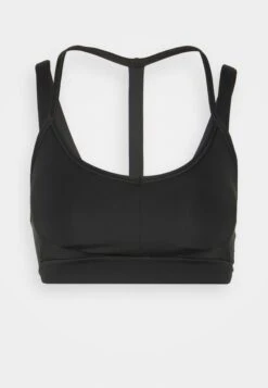 Puma Low Impact Fashion Luxe Bra - Light Support Sports Bra - Black