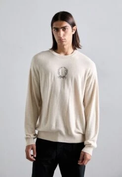 MOSCHINO LAUREL CROWN LOGO - Jumper - Beige