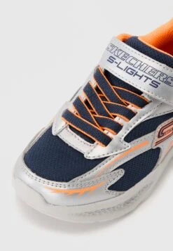 Skechers METEOR - Trainers - Silver-coloured/navy/orange -Zalando UK-Outlet 631e0fa93b6040bab7a9cb41538fec64