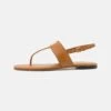 Tory Burch ELEANOR - T-bar Sandals - Caramel Corn/gold
