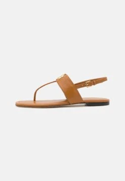 Tory Burch ELEANOR - T-bar Sandals - Caramel Corn/gold
