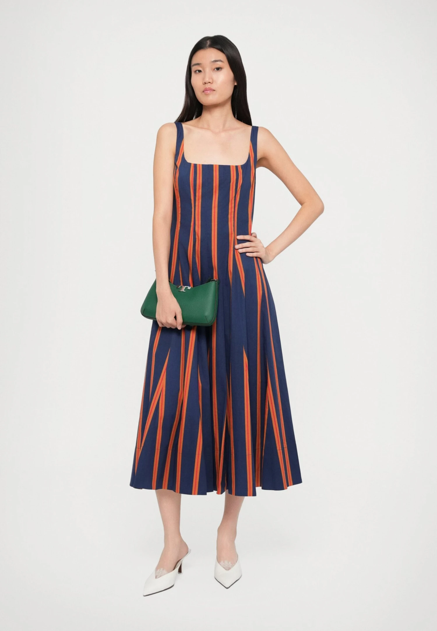 Staud WELLS DRESS - Day Dress - Red/dark Blue 2 Staud WELLS DRESS - Day Dress - Red/dark Blue - Image 2