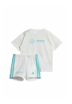 Adidas Originals MERCEDES - AMG PETRONAS FORMULA ONE TEAM - Tracksuit Bottoms - White Semi Mint Rush