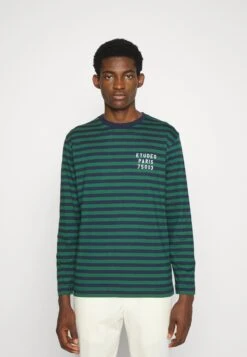 ETUDES Unisex - Long Sleeved Top - Dark Blue/Dark Green