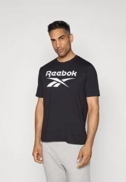 Reebok LOGO COLOR - Print T-shirt - Black