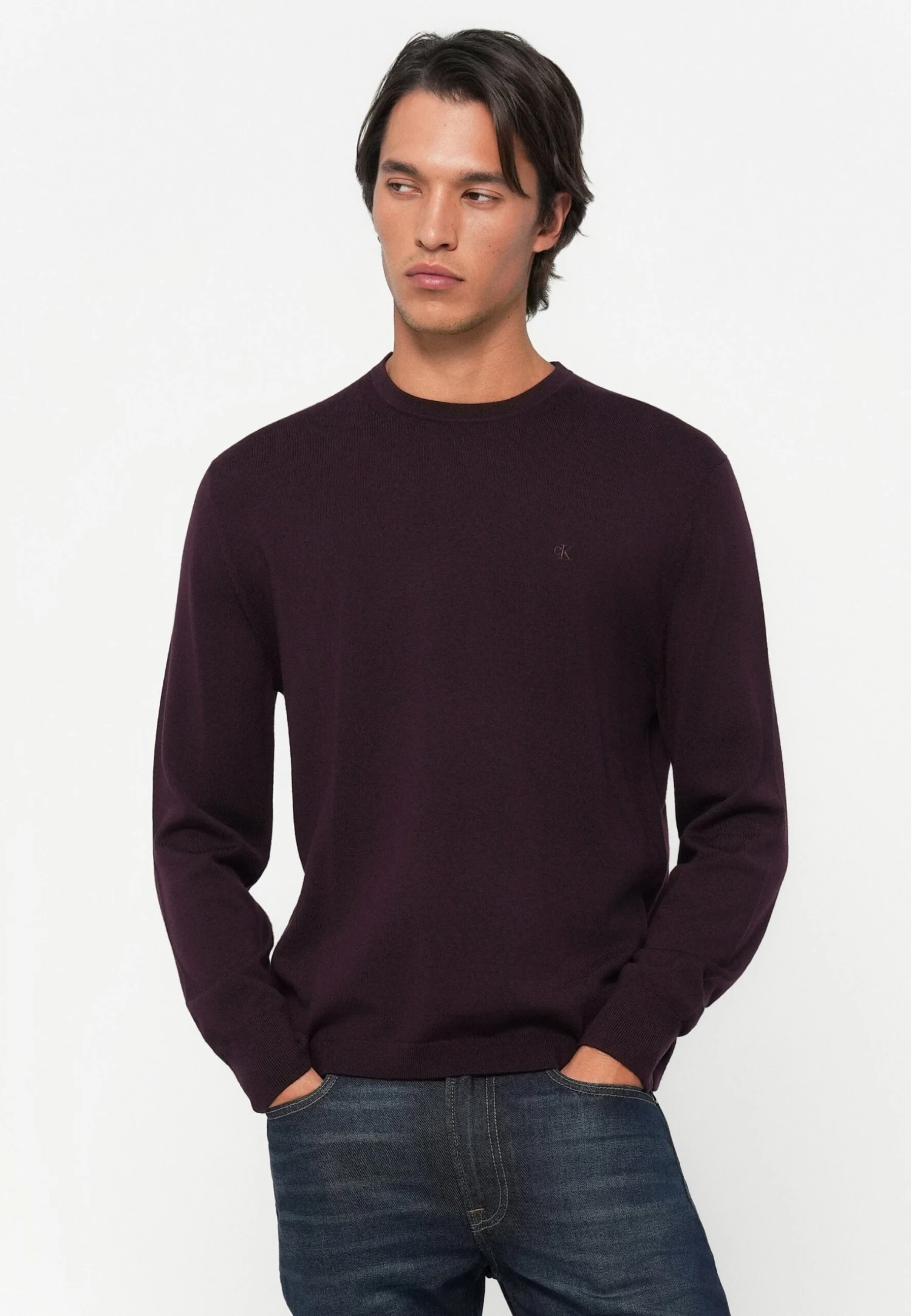 Calvin Klein CREW - Jumper - Moroccan Brown 4 Calvin Klein CREW - Jumper - Moroccan Brown - Image 4