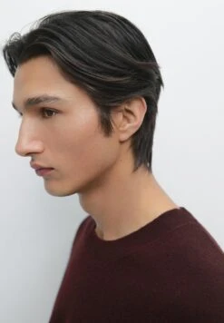 Massimo Dutti CREW NECK LONG SLEEVE - Jumper - Bordeaux -Zalando UK-Outlet 6b61ec854020464992fbea282dfc4cec