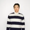 TOM TAILOR Denim Relaxed Stripe- Polo Shirt - Navy