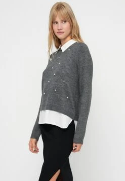 ONLY ONLDOLLY - Jumper - Medium Grey Melange/cloud Dancer 10 ONLY ONLDOLLY - Jumper - Medium Grey Melange/cloud Dancer -Zalando UK-Outlet 6d10f5dddabd4400835d8e1bd9c35af8