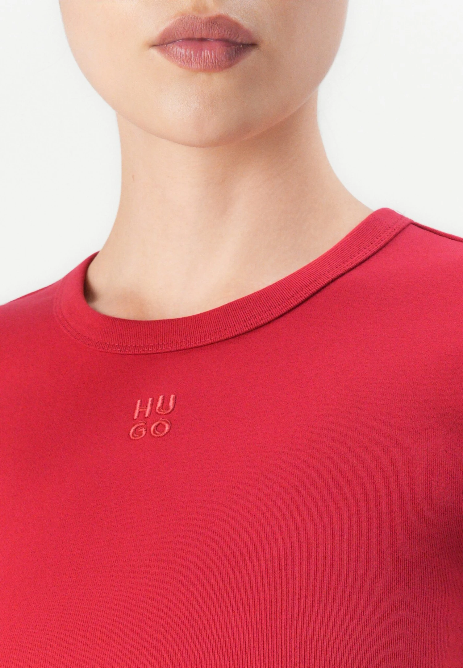 Hugo DELANOR - Basic T-shirt - Medium Red 6 Hugo DELANOR - Basic T-shirt - Medium Red - Image 6