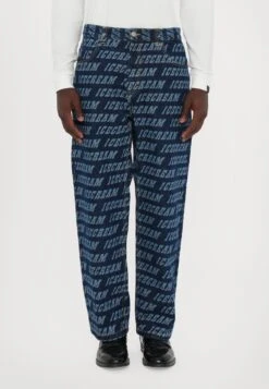 REPEAT LOGO DOUBLE SCOOP PANT - Relaxed Fit Jeans - Indigo