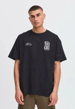 Solid SDROWDY - Print T-shirt - True Black
