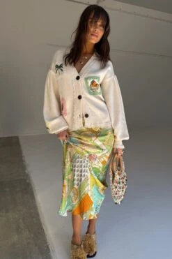 NEVER FULLY DRESSED ISLA DORRIS SKIRT - Maxi Skirt - Blue