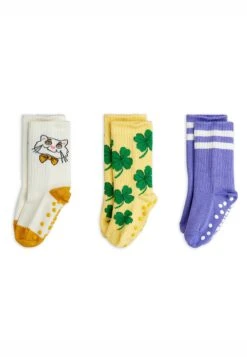 Mini Rodini CAT ANTI-SLIP SOCKS 3 PACK UNISEX - Socks - Multi