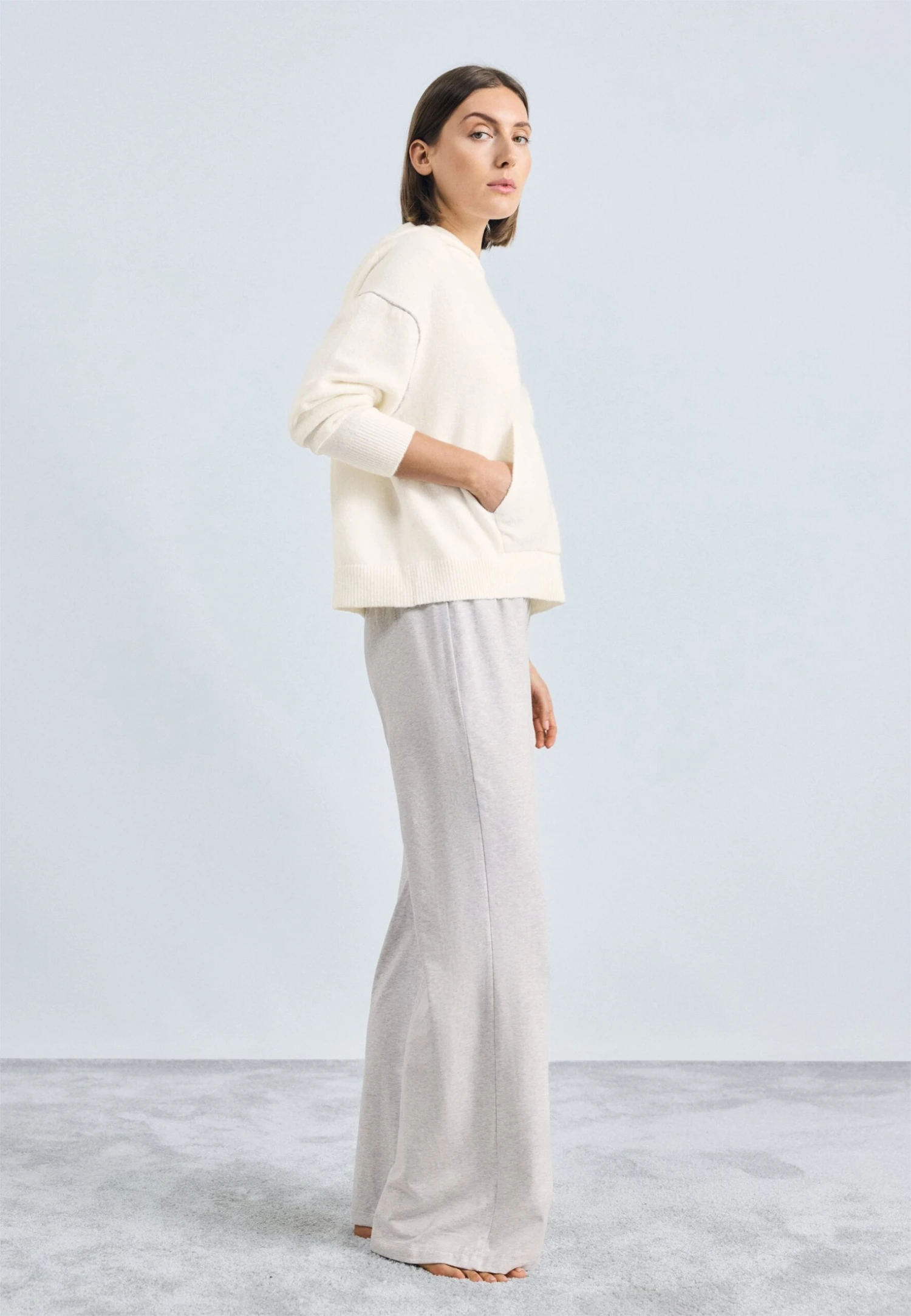 CALVIN KLEIN UNDERWEAR PLUSH HOODIE PLUSH - Pyjama Top - Ivory 2 CALVIN KLEIN UNDERWEAR PLUSH HOODIE PLUSH - Pyjama Top - Ivory - Image 2