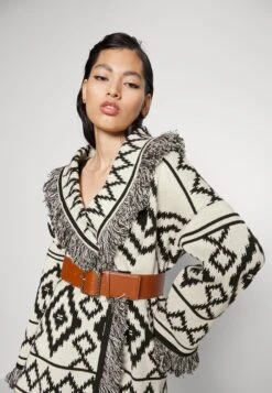 Elisabetta Franchi Womens With Belt - Cardigan - Burro/Nero -Zalando UK-Outlet 778698638047438e8a1d4201cb70df04