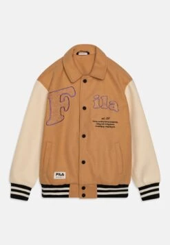 Fila Tuetingen Teen Unisex Varsity - Bomber Jacket - Iced Coffe/Whitecap Grey