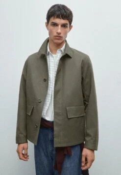 Massimo Dutti MALTINTO FINISH - Summer Jacket - Light Green