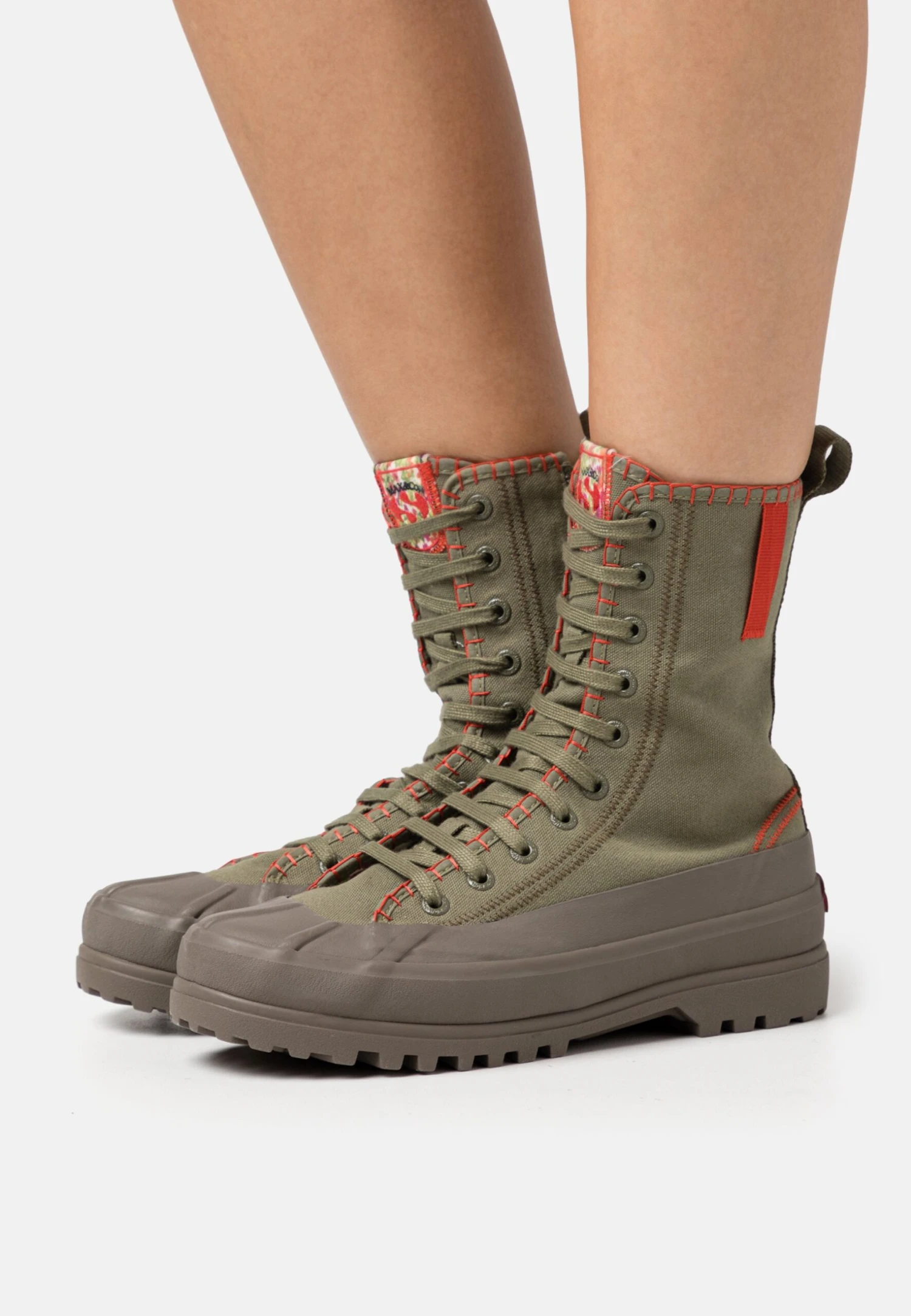 MAX & Co. Alpinam - Lace-Up Ankle Boots - Kaki 1 MAX & Co. Alpinam - Lace-Up Ankle Boots - Kaki