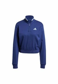 Adidas Sportswear ESSENTIALS COLOR POP CROP QUARTER-ZIP TRACK - Sweatshirt - Dark Blue -Zalando UK-Outlet 7f798477ff074e86bbf697b4aedd3113