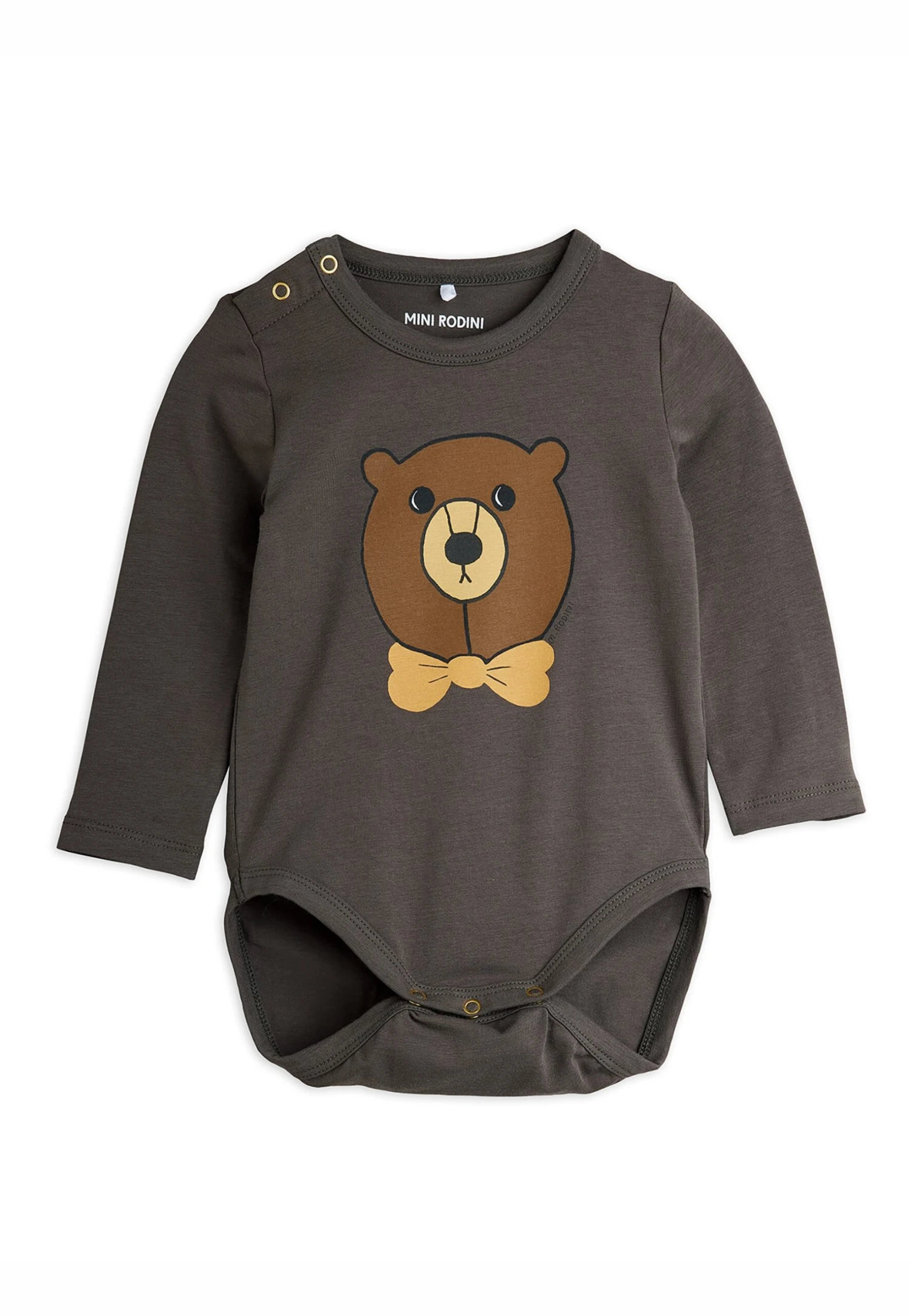 Mini Rodini BEAR UNISEX - Body - Grey 1 Mini Rodini BEAR UNISEX - Body - Grey
