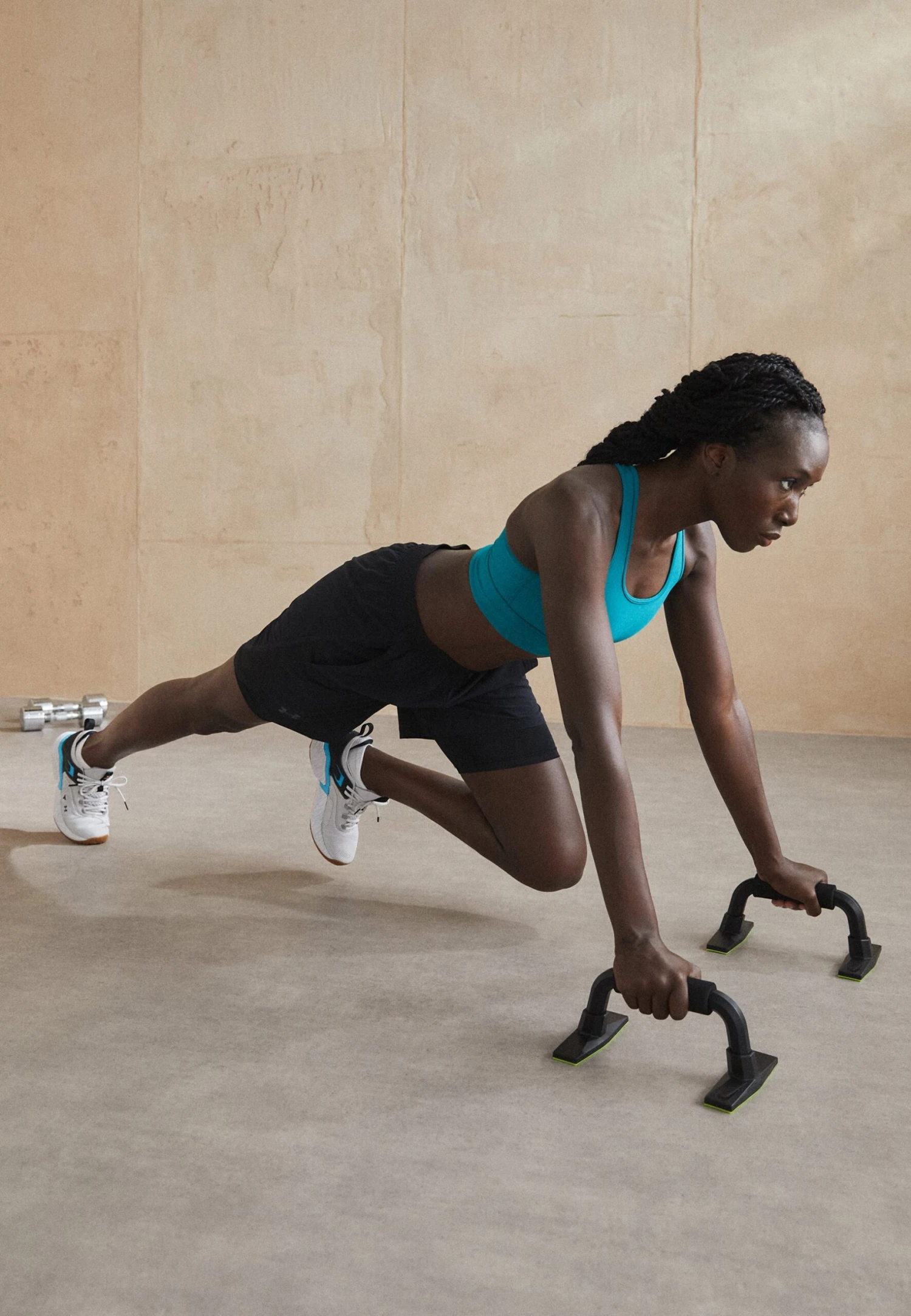 Under Armour Project Rock 5 - Training Shoe - Gray Matter/Black/Blue Surf 3 Under Armour Project Rock 5 - Training Shoe - Gray Matter/Black/Blue Surf - Image 3