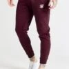 SikSilk Core Cuffed Jogger - Tracksuit Bottoms - Burgundy