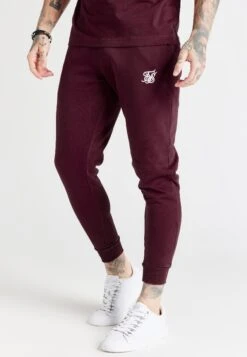 SikSilk Core Cuffed Jogger - Tracksuit Bottoms - Burgundy
