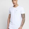 Denham Luis Longline Tee - Basic T-Shirt - White